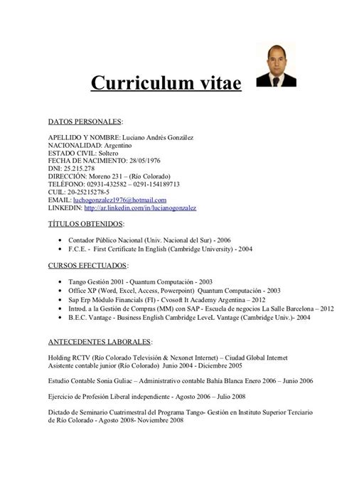 Ejemplo De Curriculum Vitae De Contador Publico En Ingles
