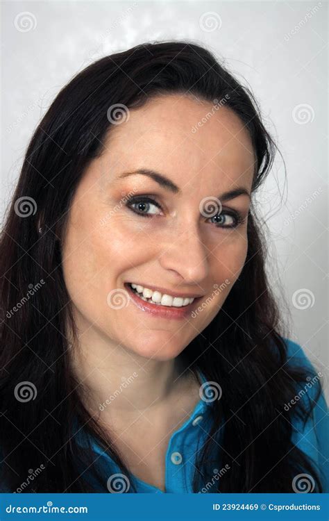 Beautiful Friendly Brunette Headshot 2 Stock Image Image Of Smile Remington 23924469