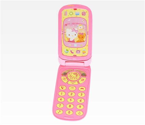 A Pink Cell Phone With Hello Kitty On It