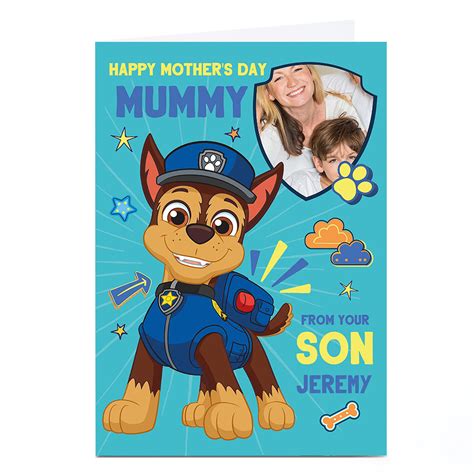 Buy Photo Paw Patrol Mother S Day Card From Your Son For Gbp 2 29 Card Factory Uk
