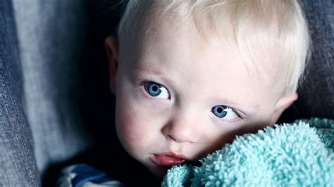Delightful Baby Boy With Blue Eyes 5k Wallpaper Hd