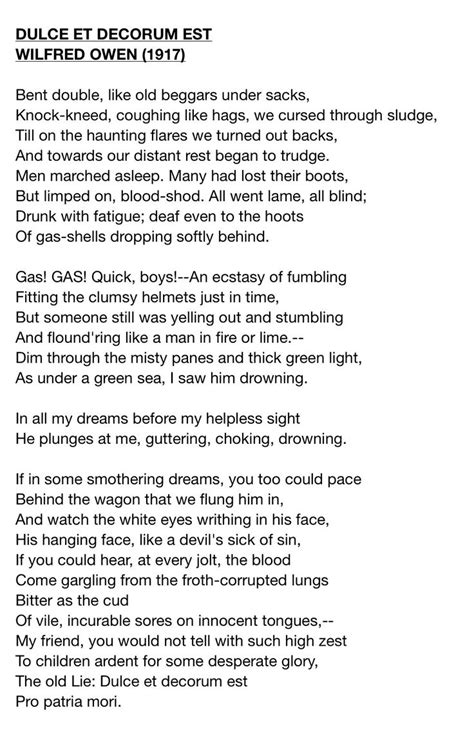 Dulce et decorum est analysis essay. Dulce et Decorum Est by Wilfred Owen | Moulding minds ...