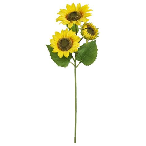 Mainstays 3 Heads Sunflower Long Stem Solid Yellow 27