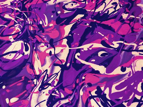 Purple White Black And Pink Abstract Painting · Free Stock Photo