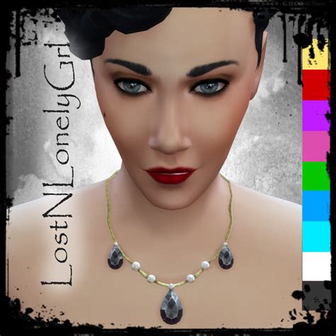 Mod The Sims Romantic Necklace In Gold