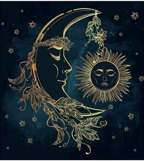 Pin By Tammie Nixon On Lunas Board Sun And Moon Tapestry Celestial