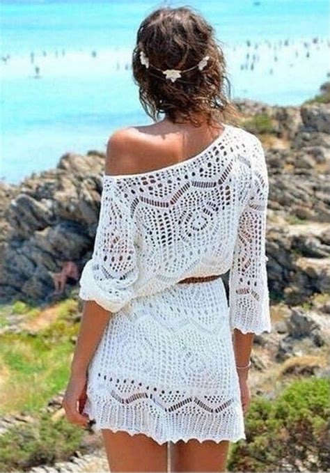 Pin By Bohoasis On Boho White Crochet Beach Dress Crochet Lace Dress
