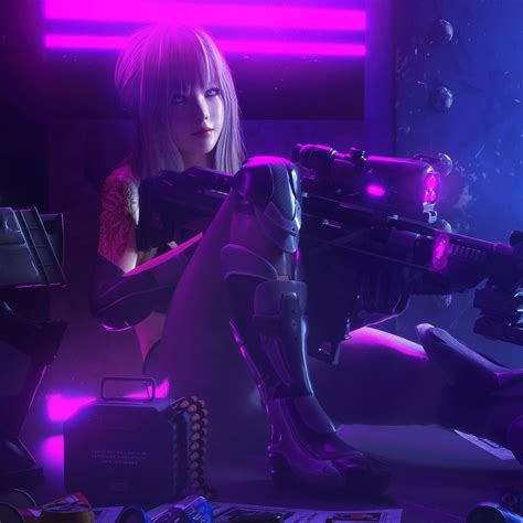 Cybergirl Cyberpank Cyborgs Future Neon Future Girl Exo