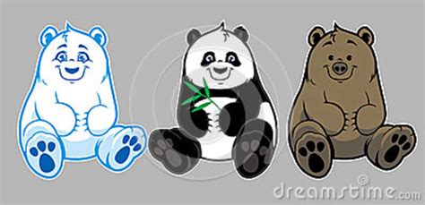 Baby Brown Bear Polar Bear And Panda Stock Vector