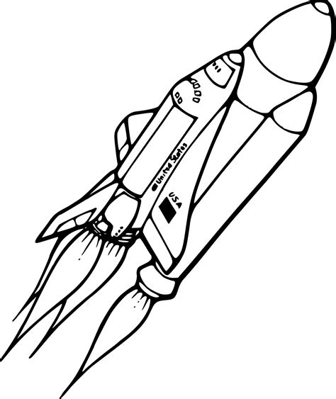 Coloriage Navette spatiale dessin gratuit à imprimer