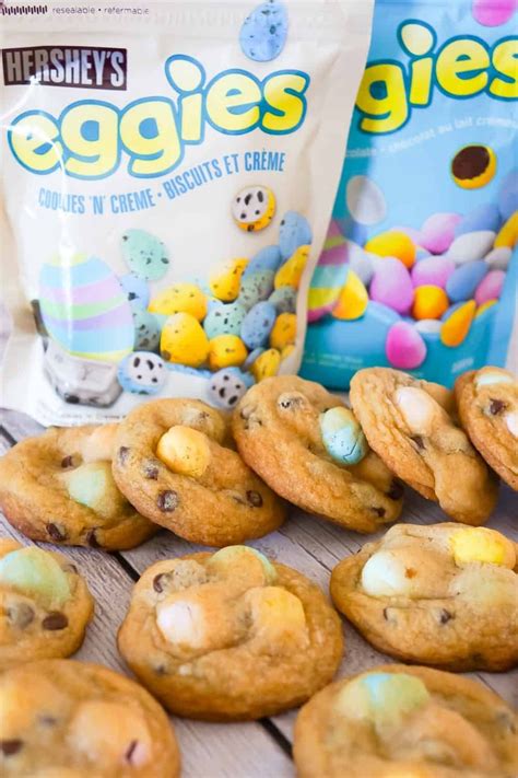 Easter Cookies Are Delicious Chocolate Chip Cookies Loaded With Milk