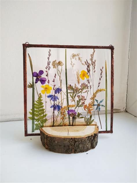 Framed Pressed Flowers Dried Flowers Frame Forest Decor On A Etsy In