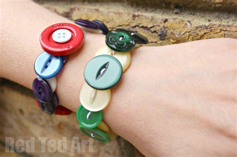 Only suitable if you know the bracelet. Gifts Kids Can Make: Button Bracelets - Red Ted Art - Make ...