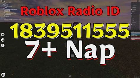 Nap Roblox Radio Codesids