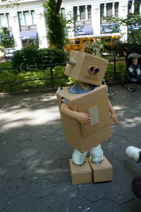 Build Your Own Cardboard Box Robot Costume Instructions Only Box