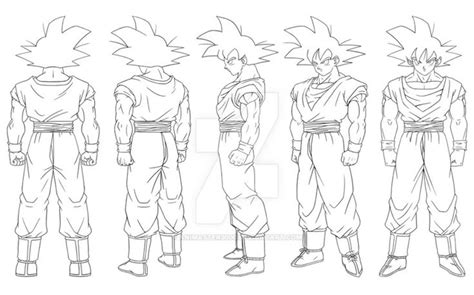 Son Goku Model Sheet By Keikuro Modelado De Personajes