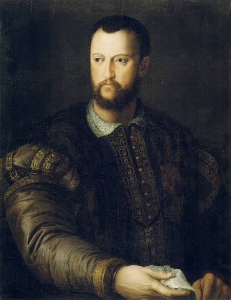 Portrait Of Cosimo I De Medici By Agnolo Bronzino Art Reproduction From