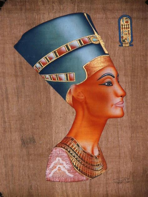 Egyptian Painting Queen Nefertiti Egyptian Painting Egyptian Art