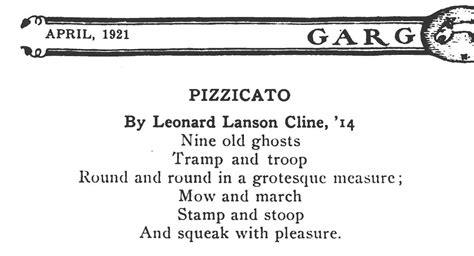 Leonard Cline A Newly Discovered Cline Poem