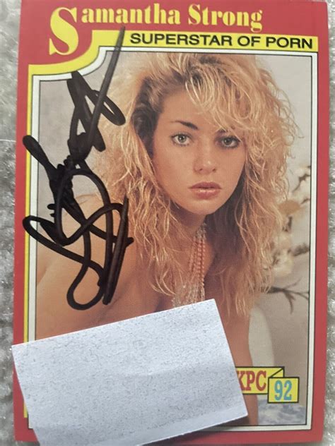 Sexy Samantha Strong Autographed Superstars Of Porn Trading Card Rare