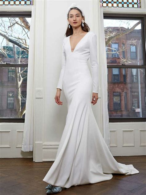 Cheap Simple Long Sleeve Wedding Dresses Sgd202 Elegant Long Sleeve