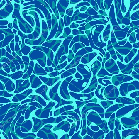 Seamless Pattern Of Blue Swimming Pool Water Stock Vector Image By
