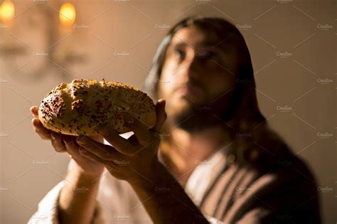 Jesus Christ Blessing The Bread High Quality People Images Creative