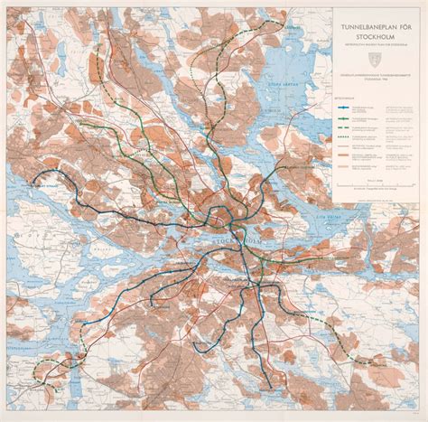 Transit Maps Historical Map Metropolitan Railway Plan For Stockholm 1965