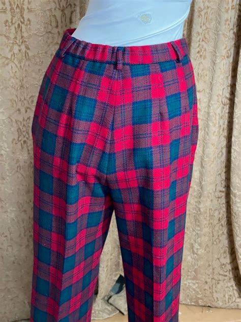 Clan Lindsay Tartan Plaid Pendleton Trousers Vintage Gem