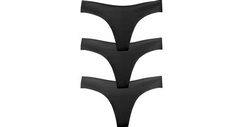 Eby Assorted 3 Pack Thongs In Black Lyst
