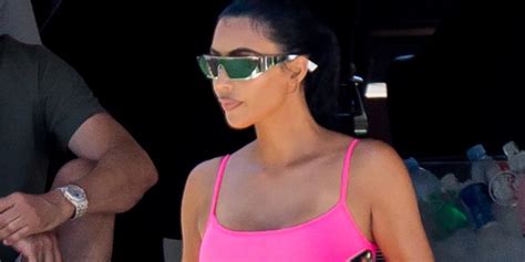 Kim Kardashian Is The Brightest Thing In Miami In Skintight Neon