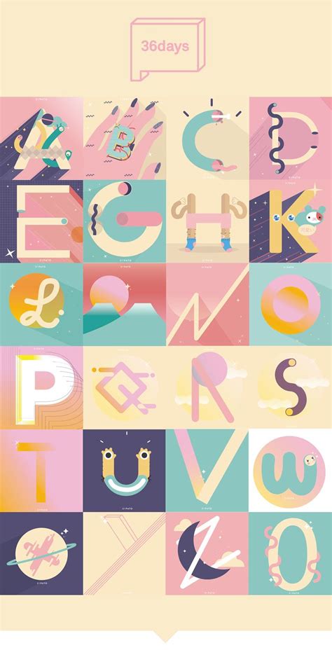 36 Days Of Type On Behance Alphabet Design Graphic Design Typography