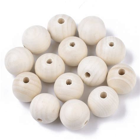 30mm Round Wooden Beads Wooden Beads Riverside Beads