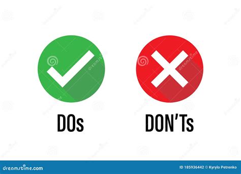 Do And Dont Icon Correct And Good Green Event And Negative Negatory