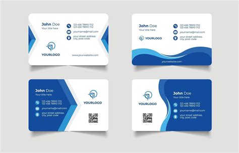 Blue Creative Business Card Template 2072359 Vector Art At Vecteezy