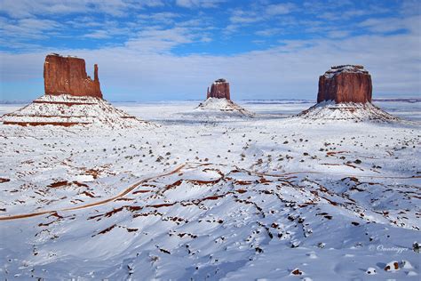Monument Valley After A Snowfall 1728x1152 By John Fox
