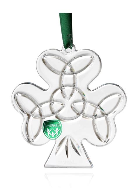 Emerald Crystal Shamrock Ornament Blarney