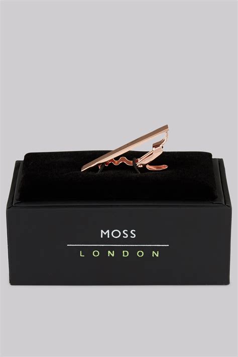 Moss London Rose Gold Tie Bar