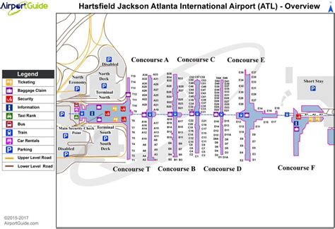 Mapa Do Aeroporto De Atlanta Terminais Aeroportuários E Portões Do