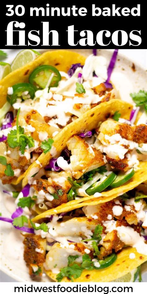 Tacos de pescado (fish tacos) originated in baja california in mexico, where they consist of grilled or fried fish, lettuce or cabbage, pico de gallo, and a sour cream or citrus/mayonnaise sauce, all placed on top of a corn or flour tortilla. Baked Fish Tacos with Chipotle Lime Cream Sauce | Recipe ...