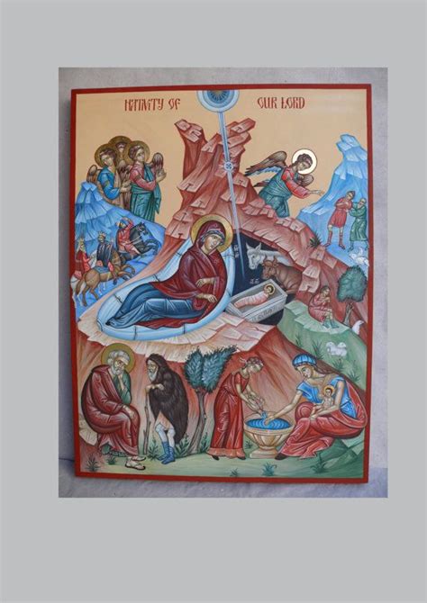 Nativity Of Our Lord Hand Painted Orthodox Icon Made To Order