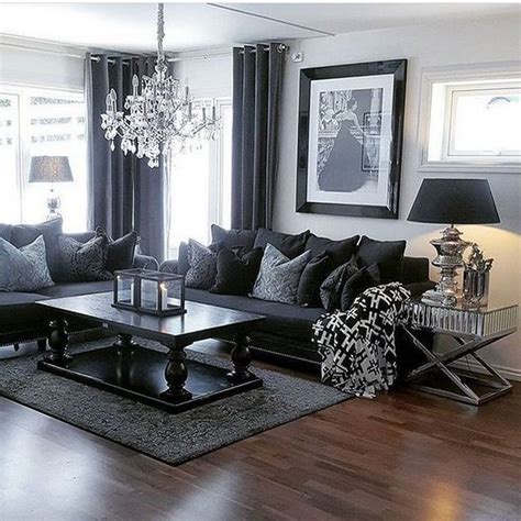 Living Room With Black Couch Bold And Beautiful Design Ideas