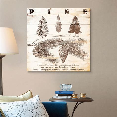 Pine Canvas Wall Art Print Tree Home Decor Ebay
