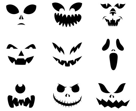 Halloween Scary Spooky Ghost Face Faces Pumpkin Etsy