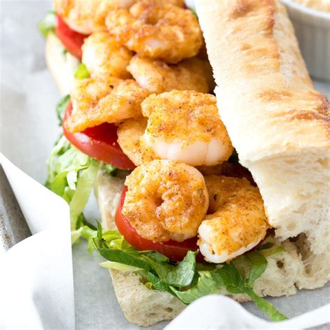 Shrimp Po Boy Recipe With Cajun Remoulade Simply Whisked