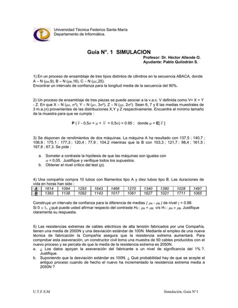 Guia1simulacion Departamento De Informática