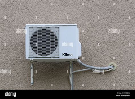 Air Conditioning Unit On An Outdoor Wall Stock Photo Alamy