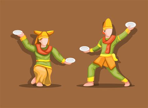 Tarian Piring Aka Plate Dance Is Traditional Dance From The Minangkabau