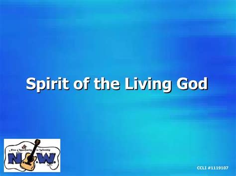 Ppt Spirit Of The Living God Powerpoint Presentation Free Download