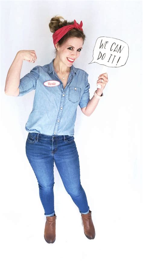 Merrick's art/ a kailo chic life homemade halloween costumes do not have to take a heap of time and effort. Last Minute DIY Halloween Costume | Rosie The Riveter ...